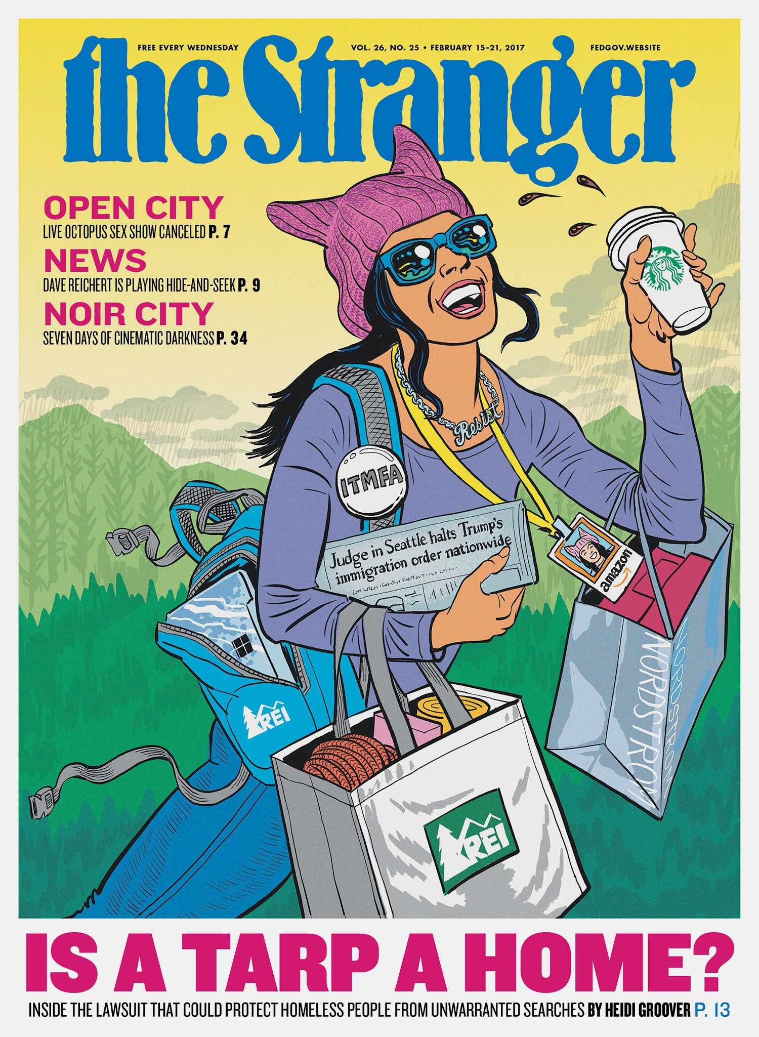 Front page of the Stranger. Front page of the Stranger.